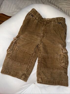 6-12m Roots vintage Kids Corduroy Cargo Bottoms in Brown